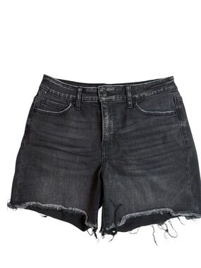 Women’s Black Distressed Denim Jean Shorts